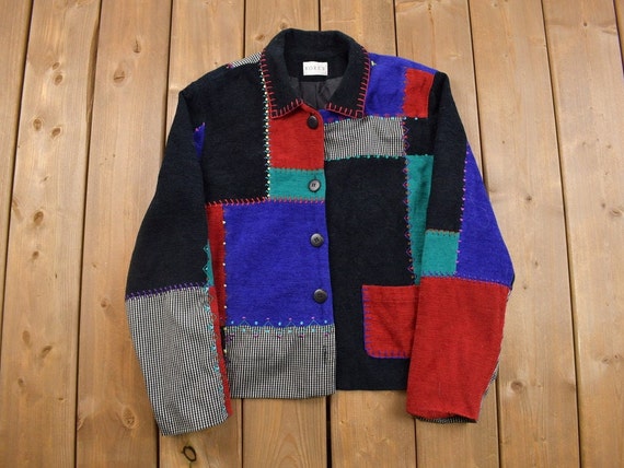 Vintage 1990s Koret Patchwork Jacket / Work Jacke… - image 1