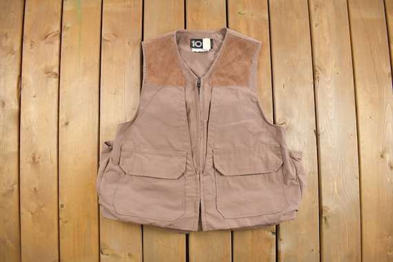 Vintage 1980s 10X Hunting Vest / Fall Outerwear / Waxed Vest