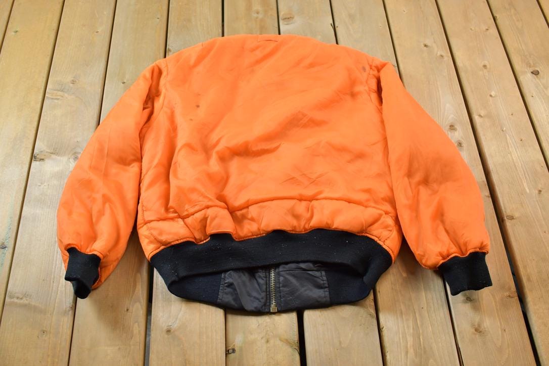 Vintage 1990s Reversible MA-1 Military Flyer's Jacket / Bomber
