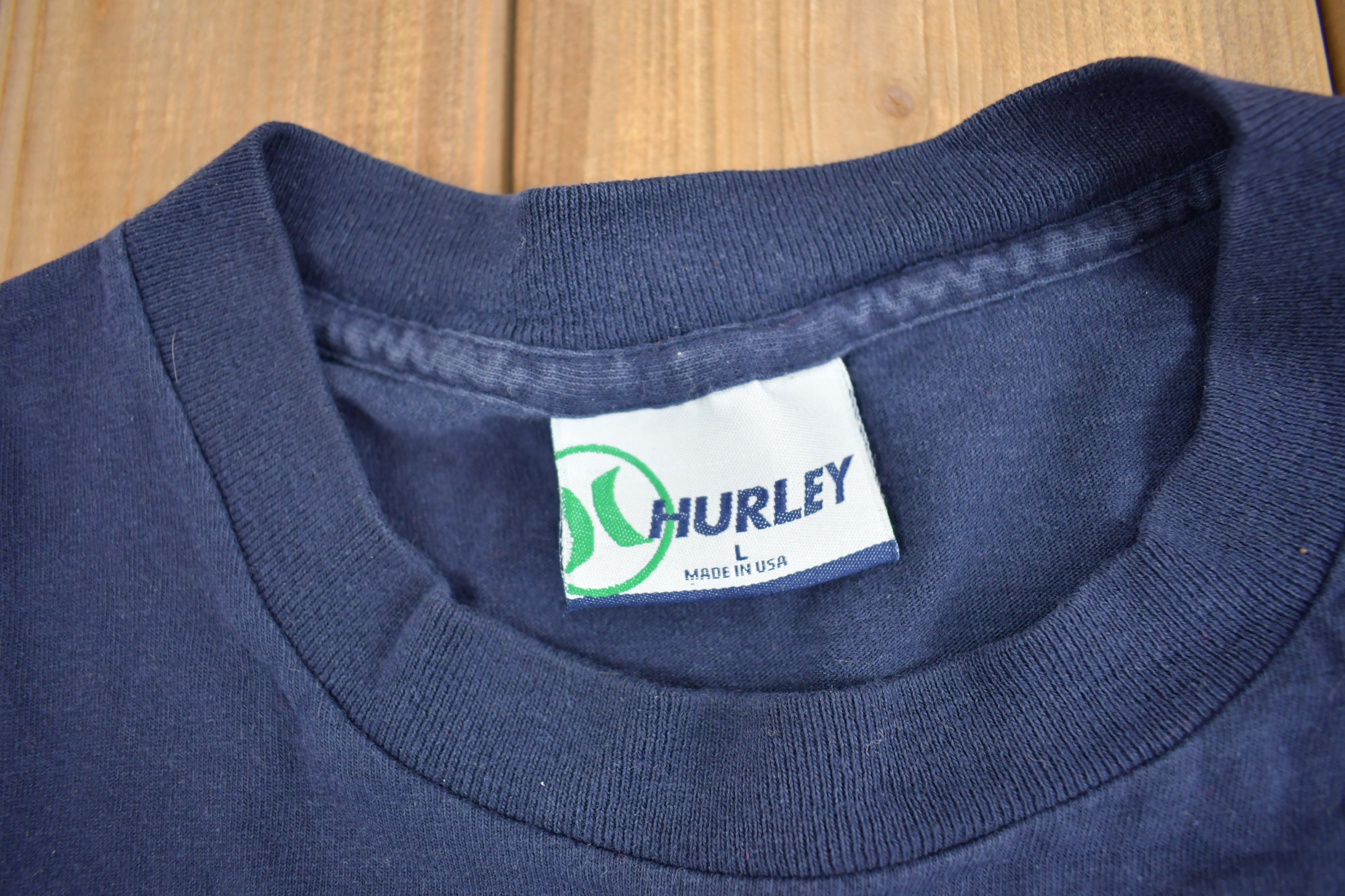 Vintage 1990s Hurley Long Sleeve Graphic T Shirt / Vintage Surfing 