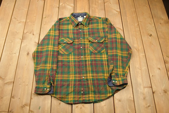 古着 “OUTDOOR EXCHANGE”Plaid Shirt Jacket Vintage outdoor exchange flannel - Gem