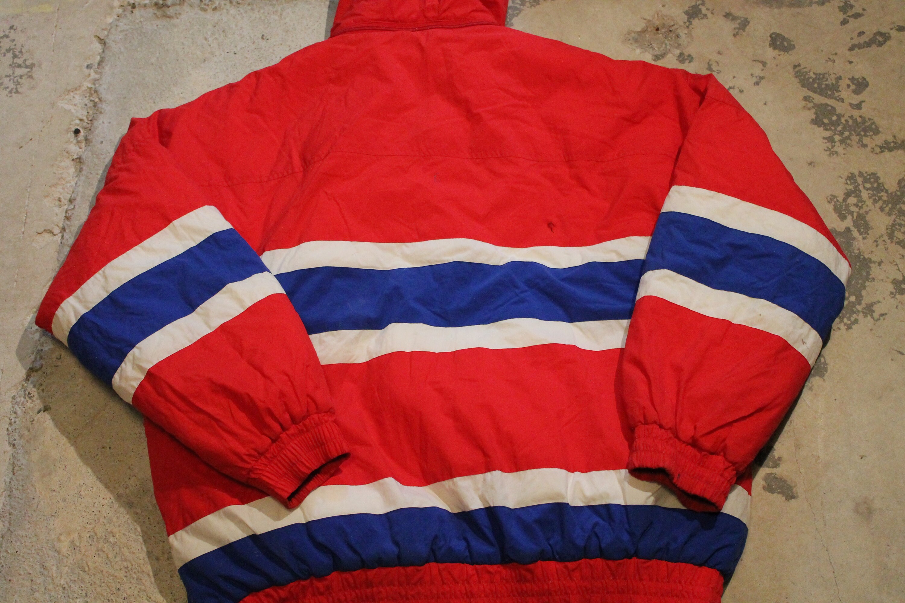 Vintage 1990s Montreal Canadiens NHL Apex One Quarter Zip Puffer