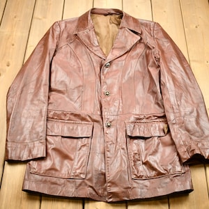 Vintage 1970s Burnt Orange Full Length Angel Skin Nappa Leather Trench Coat / Genuine Leather / Leather Coat / Made In USA / Suede Jacket