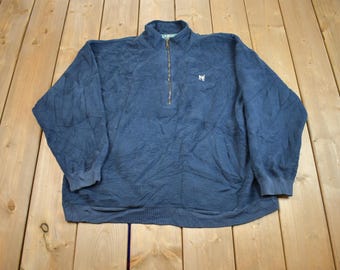 Vintage 1990s Big Dogs Embroidered Fleece Sweater