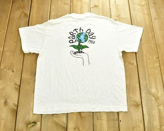 Vintage 1992 Earth Day T-Shirt / E.A.C. / Graphic / 80s / 90s / Streetwear / Retro Style / Single Stitch / Made In USA