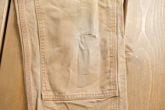 Vintage 1990s Carhartt Beige Double Knee Work Pants Size 33 X 30