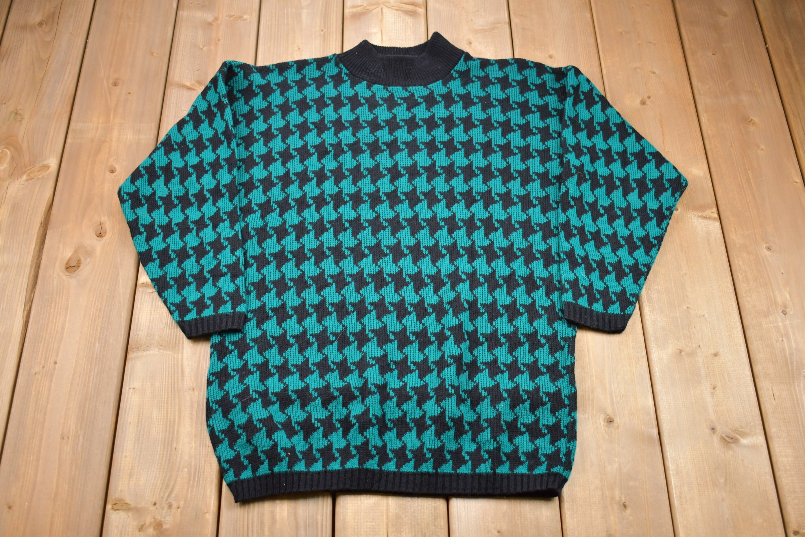 Vintage 1990s Kate Collins Made in USA Knitted Sweater / Vintage 
