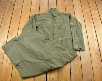 Vintage 1999  Military Flyers Coveralls Jumpsuit Size 44 / Vintage Overalls / Militaria / Distressed Coveralls / Type CWU