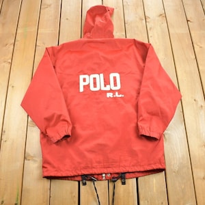 Vintage 1990s Polo Sport Ralph Lauren Windbreaker / Vintage Polo Sport Jacket / Embroidered / Patchwork