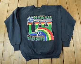 90s USA製 UNIVERSITY OF HAWAII Tシャツ XL Vintage University of Hawaii T Shirt Tee Size Large L Rainbows