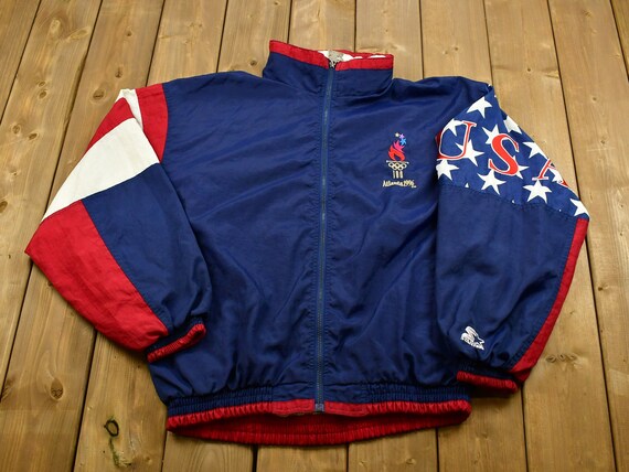 ジャケット・アウター STARTER OLYMPIC GAMES COLLECTION Vintage 90's Starter Olympics Wind Runner Red/White/Blue