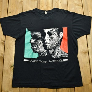 Vintage 1989 The Rolling Stones Tattoo You Band T-Shirt / Single Stitch / Music Promo Print / Concert / Tour / Made In USA / Retro Style