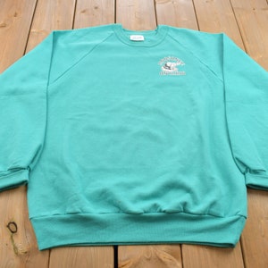 Vintage 1980s Penman&#39;s Moosonee Ontario Raglan Crewneck Sweatshirt / 80s Crewneck / Made In USA / Essential / Streetwear / 80s