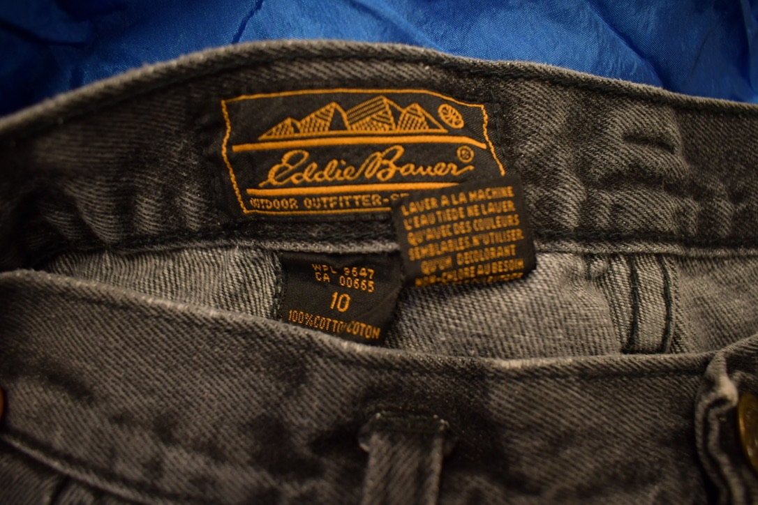 USA製 90s Eddie Bauer black denim pants Vintage 1990s Eddie Bauer Black Denim Jeans Size 26x29