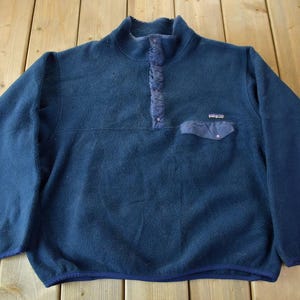 Vintage 1998 Patagonia T Snap Fleece Sweater / Outdoorsman / 90s Sweater / Streetwear / Vintage Patagonia / Hiking / Made In USA / XXL
