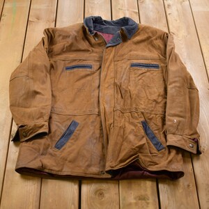Vintage 1980s Be Village Du Cuir Leather Jacket / Fall Outerwear / Leather Coat / Winter Outerwear / Made In Canada / Suede Jacket
