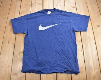 Vintage Nike 90s Tee Shirt White Tag Big Spell Out Swoosh Logo