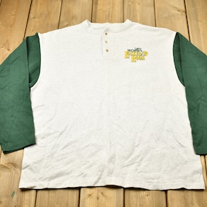 Camisa vintage de manga larga con botones de un cuarto de la NFL de Larry McCarren&#39;s Locker Room, década de 1990, fútbol, ropa deportiva, ropa deportiva, ropa americana