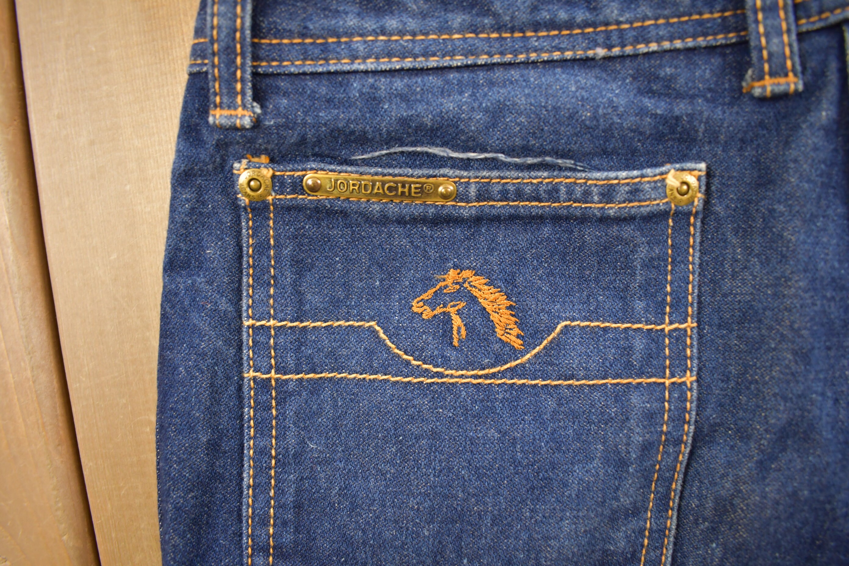 JORDACHE ヴィンテージデニムパンツ ブルー ヴィンテージ 1990年代 Jordache 馬刺繍ブルージーンズ 30 x