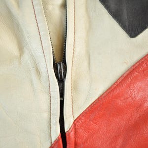 Vintage 1980s Dainese Crono Suit Motorcycle Racing Uniform Coveralls Men's 52 / 90s Leather Motorcycle Jacket / Moto Leather Coat bild 7