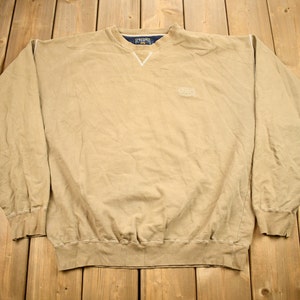 Vintage 1990s Chaps Ralph Lauren Beige Crewneck Sweatshirt / 90s Crewneck / Embroidered / Athleisure / Streetwear / Vintage Ralph Lauren