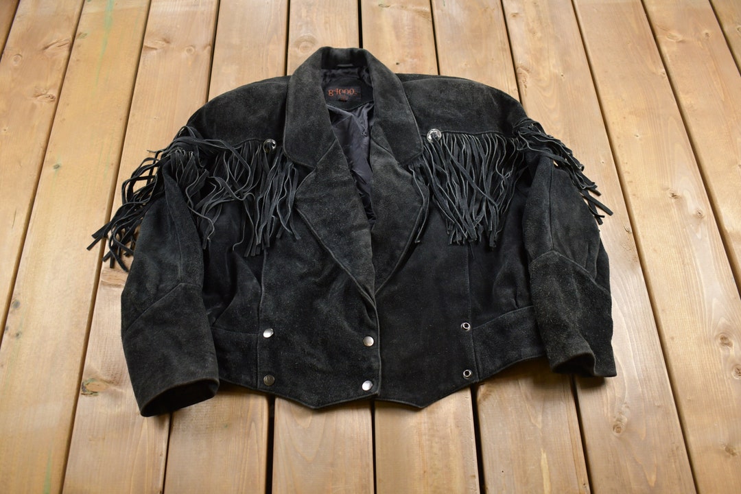 Vintage 1990s G4000 Fringe Suede Leather Jacket / Fall Outerwear / Leather Coat / Western Jacket / Streetwear Fashion / Suede Jacket - Etsy Vintage 1990s G4000 Fringe Suede Leather Jacket / Fall Outerwear / Leather Coat / Western Jacket / Streetwear Fashion / Suede Jacket - Etsy