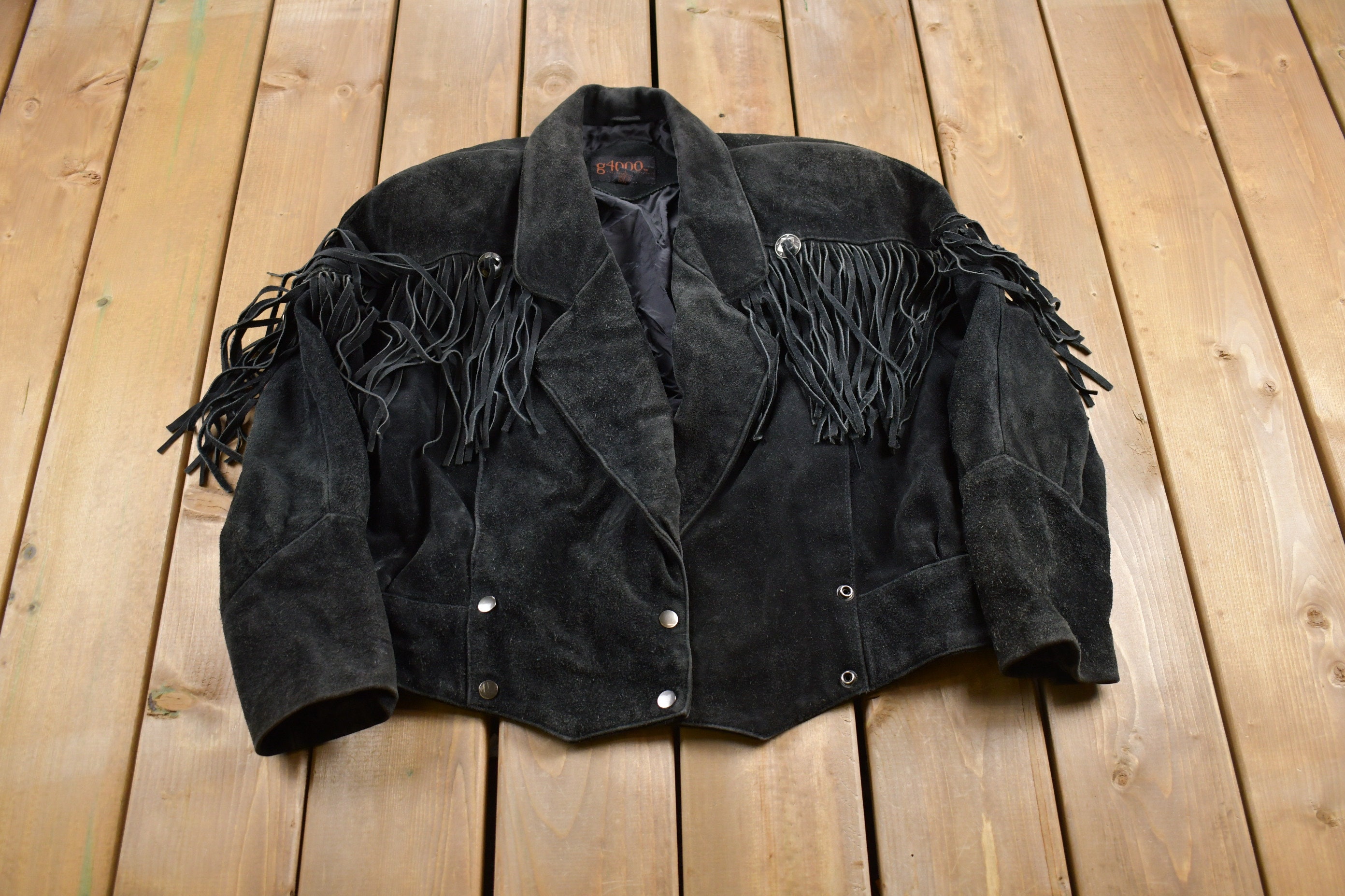 Vintage 1990s G4000 Fringe Suede Leather Jacket / Fall Outerwear / Leather Coat / Western Jacket / Streetwear Fashion / Suede Jacket - Etsy Vintage 1990s G4000 Fringe Suede Leather Jacket / Fall Outerwear / Leather Coat / Western Jacket / Streetwear Fashion / Suede Jacket - Etsy