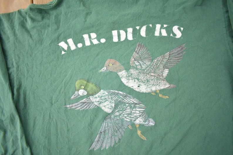 Vintage 1995 M.R. Ducks Single Stitch Graphic Long Sleeve T Shirt Made ...