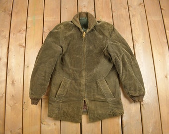 Vintage 1950s Stearns Corduroy Jacket / Winter Jacket / Streetwear / Made in USA / 40s / True Vintage Coat / Talon Zipper
