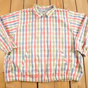 Vintage 1990s Francisca Plaid Button Up Jacket / 1990s Button Up / Vintage Flannel / Plaid Jacket / Button Down / Zip Up Jacket
