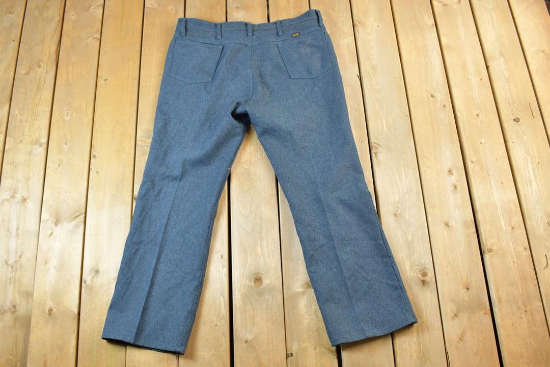 Vintage 1980's Wrangler Wool Trousers Size 40 / 1980s Wool Pants