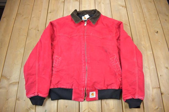 80s〜 Carhartt WesternJacket santa fe USA Vintage Carhartt Santa Fe Western Jacket Thrashed Brown
