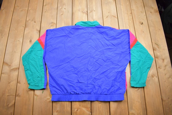 Vintage 1980s Cricket Lane Windbreaker Jacket / Color Block