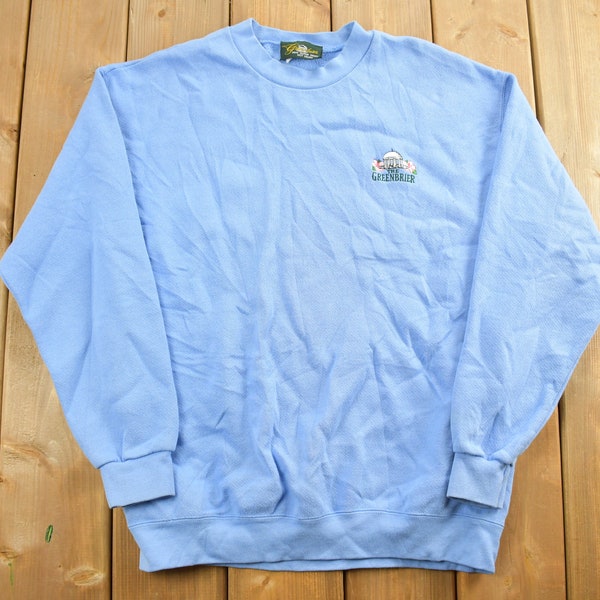 Vintage 1990s The Greenbrier White Sulphur Springs Crewneck Sweatshirt / 90s Crewneck / Souvenir Sweater / Streetwear / Travel And Vacation
