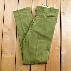 Vintage 1970s Pleated Trousers Size 28 x 30.5 / 70s Pants / Streetwear Fashion / True Vintage / 70s Slacks / Polyester Trousers
