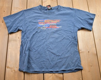 Vintage 1990s Harley Davidson Skull Graphic T-Shirt / Graphic / 90s Harley Tee / Streetwear / Retro Style / Made In USA