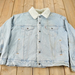 Vintage 1990s Levi&#39;s Sherpa gefütterte Jeansjacke / Vintage Denim / Streetwear / Levi&#39;s Red Tab / Levi&#39;s Denim