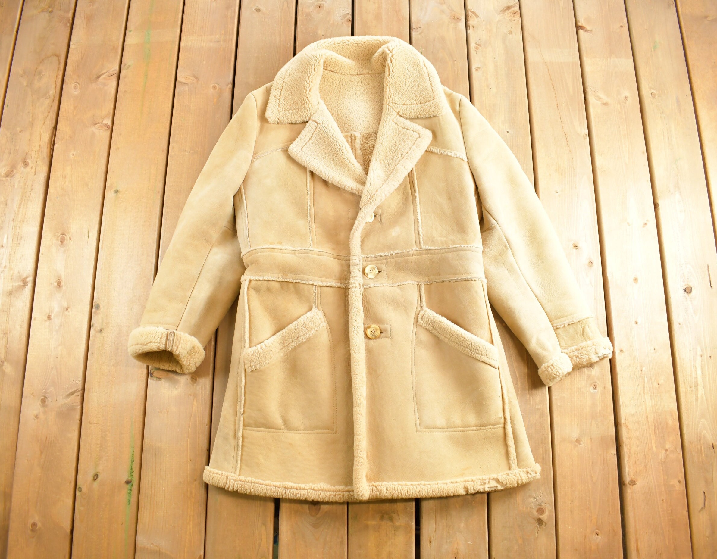 Vintage 1970's West End Suede Fur Coat / Winter Outerwear / Streetwear / Full Length / Made In / True Vintage