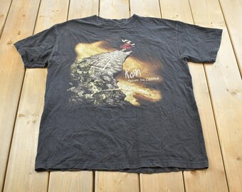 Vintage 1998 Giant Korn Follow the Leader Graphic Band T-shirt