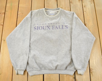 Vintage 1990s University Of Sioux Falls Collegiate Sweatshirt Crewneck Men's Large / NCAA Sweatshirt / Sportswear / Americana / School
