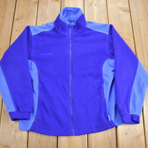 Vintage 1990s Columbia Sportswear Full Zip Fleece Sweater / Women&#39;s Size / 90s Sweater / Streetwear / Outdoorsman / Hiking