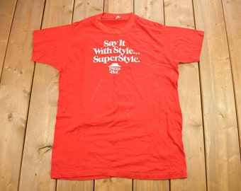 Vintage jaren 80 Pizza Hut grafisch T-shirt / Vintage T-shirt / Streetwear / Graphic T-shirt / Enkele steek / Made In USA / Vintage Pizza Hut