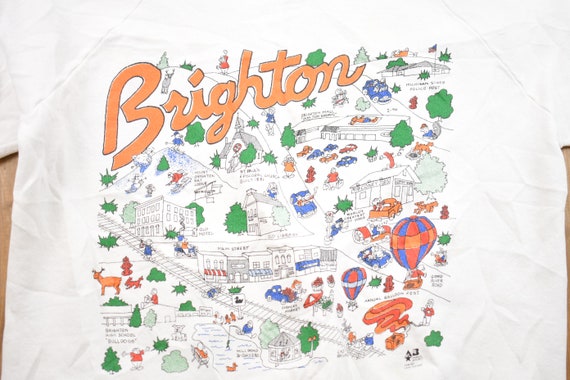 Vintage 1992 Brighton Town Crewneck Sweatshirt / … - image 3