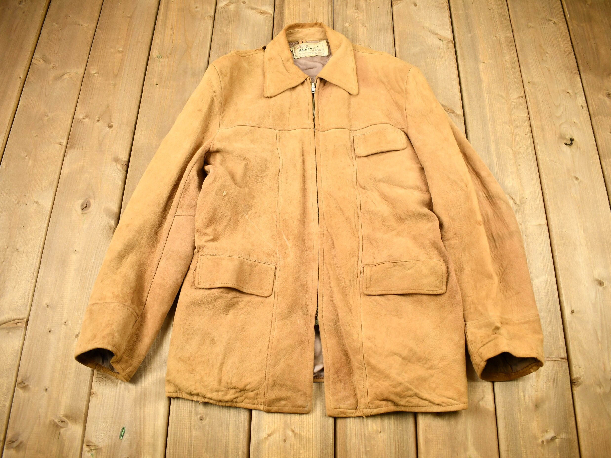 Vintage 1950s Hercules by Sears Buck Skin Suede Leather Jacket