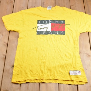 Vintage 1990s Tommy Jeans Made In USA Graphic T-Shirt / Graphic / 90s Vintage Tommy Streetwear / Retro Style / Made In USA