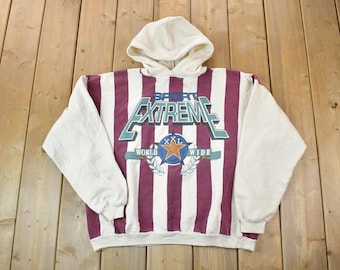 Vintage 1990s Fox Racing Graphic Hoodie / 90s Hoodie