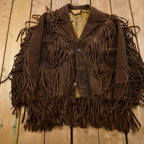 Vintage 1960s Pioneer Wear Suede Leather Fringe Jacket / Fall - Etsy