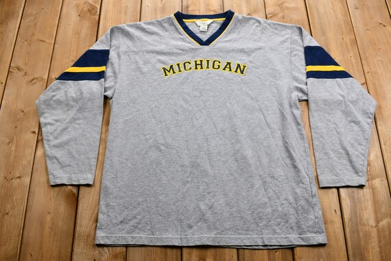 Vintage 1990s Michigan Jersey-Style Sweatshirt / … - image 1