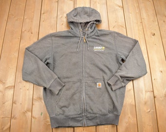 Sudadera con capucha y cremallera Carhartt vintage de los años 90 / Sudadera de los 90 / Suéter vintage / Carhartt vintage / Laars Heating Systems / Ropa de trabajo vintage