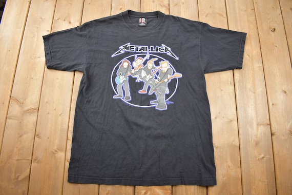 Vintage 2000 Metallica Cartoon Graphic T-shirt / Band Tee / Giant 